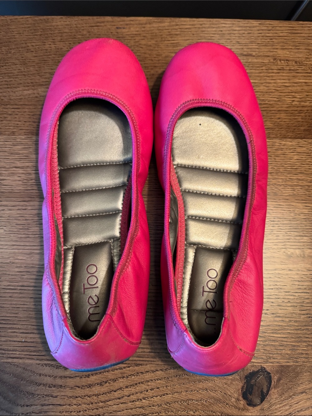me too Hot Pink Leather Ballet Flats - women’s 9.5M